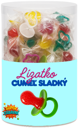CUMEĽ SLADKÝ 10g ovocné lízatko (Balenie:80ks 1ks=0,08eur)
