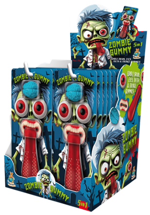 ZOMBIE GUMMY 28g želé cukrovinky (Balenie:20ks 1ks od 0,45eur)