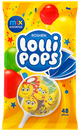 LOLLIPOPPS COCTAIL 19g ovocné lízatká (Balenie:48ks 1ks od 0.09eur)