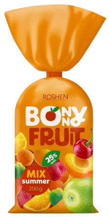 BONNY FRUIT SUMMER MIX 200g želé cukríky