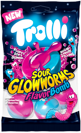 TROLLI BOMB 75g  kyslý červik