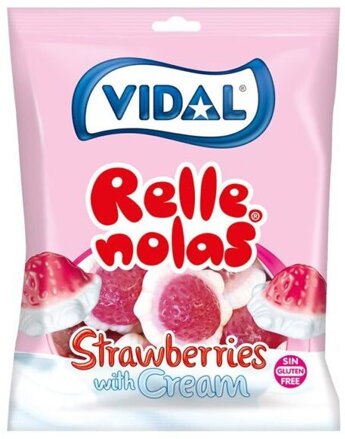 VIDAL STRAWBERRIES CREAM 90g želé cukríky 