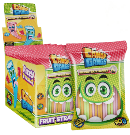 CANDY GANGS MONSTER STRAW 90g cukrovinka (Balenie:16ks 1ks od 0,95eur)
