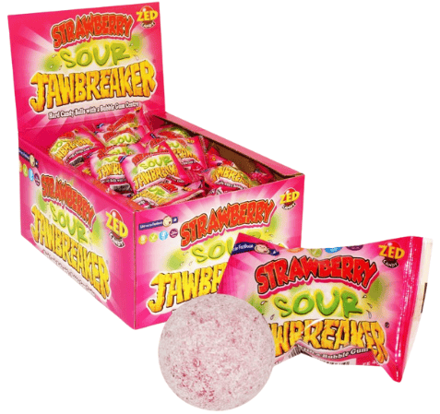 JAWBAREAKER STRAWBERRY 13g žuvačky (Balenie:90ks 1ks=0,15eur)