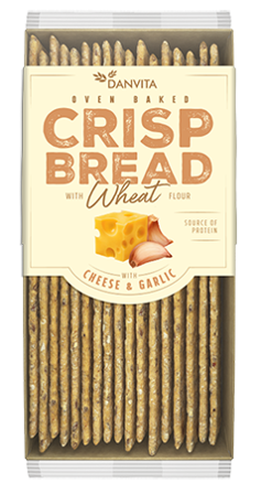 DANVITA CRISP BREAD 130g syr/cesnak