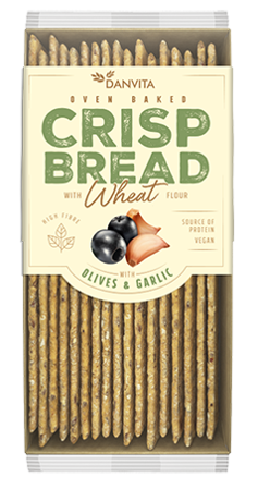 DANVITA CRISP BREAD 130g olivy/cesnak