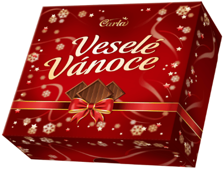 VESELÉ VIANOCE BOX 1kg mliečne čokoládky (Balenie:200ks 1ks od 0,125eur)