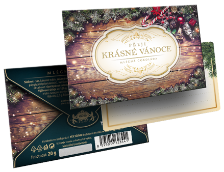 KRÁSNE VIANOCE 20g mliečna čokoláda(obálka)