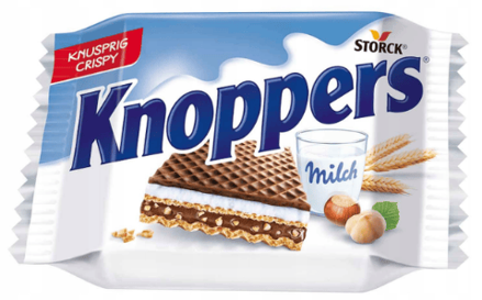 KNOPPERS 25g lieskovo-orieškový keks