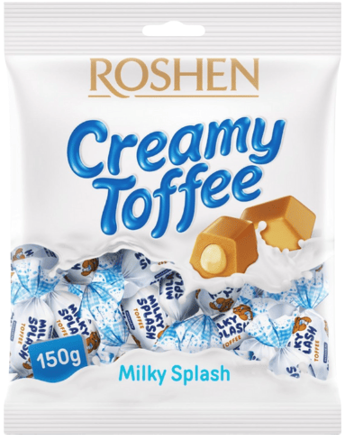 ROSHEN MILKY SPLASH 150g karamelové cukríky