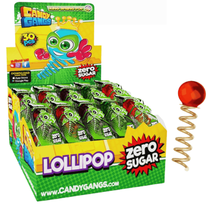 CANDY GANGS KING SPRING 8g lízatko s hračkou (Balenie:30ks 1ks od 0,20eur)