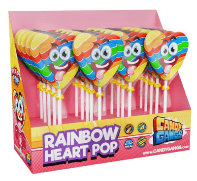 CANDY GANGS RAINBOW HEART 30g ovocné lízatko (Balenie:20ks 1ks od 0.25eur)