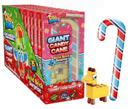 CHRISTMAS GIANT CANE 12g lízatko s hračkou (Balenie:15ks 1ks od 1,20eur)