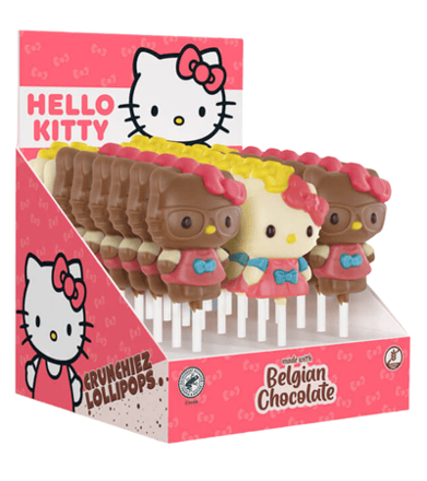 HELLO KITTY LOLLIPOP 30g čokoládové lízatko (Balenie:24ks 1ks=1,65eur)