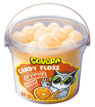 CUKROVÁ VATA 30g pomaranč