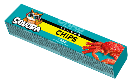 LONG CHIPS CRAB 50g krabie (box)