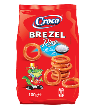 CROCO BREZEL RING 100g slané krúžky
