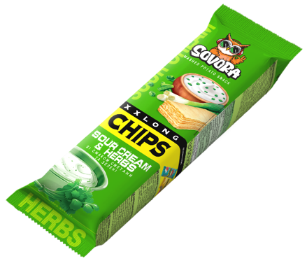 LONG CHIPS SOUR CREAM & ONION 70g smotanovo-cibuľové