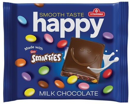 VITAMINKA HAPPY 90g čokoládá s lentilkami