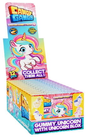 CANDY GANGS UNICORN GUMMY 60g cukríky s hračkou (Balenie:12ks 1ks od 0,95eur)