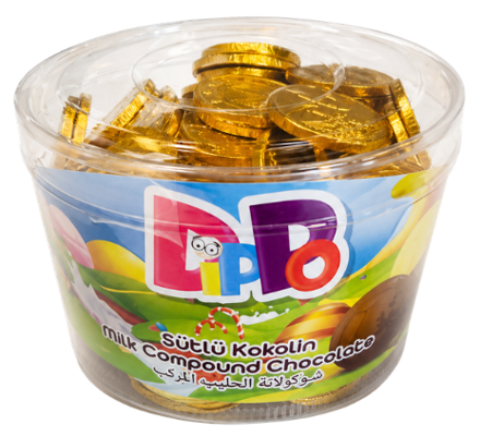 DIPPO EURO 4,5g čokoládky (Balenie:100ks 1ks od 0,06eur) 