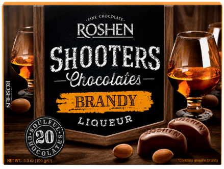 ROSHEN SHOOTERS BRANDY 150g liquérový dezert 