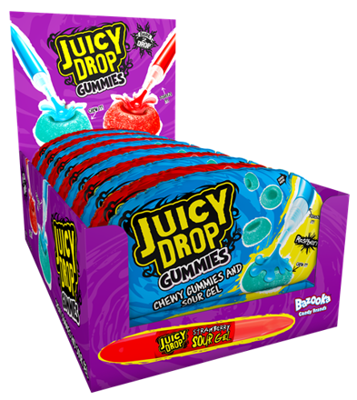 BAZOOKA JUICE DROP GUMMIES RED/BLUE 57g cukrovinka (Balenie:12ks 1ks=2eur)