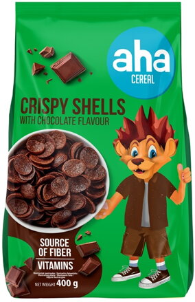 AHA CEREAL CRISPY SHELLS 400g kakaové mušličky
