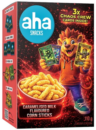 AHA SNACK RED 110g karamelové chrumky 