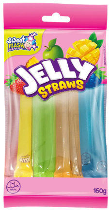 JELLY STRAWS 160g ovocné želé slamky