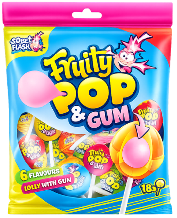 FRUIT POP & GUM 288g lízatka so žuvačkou