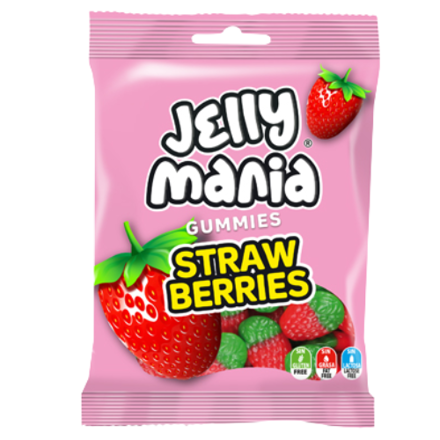 JELLY MANIA STRAWBERRIES SWEET 100g želé cukríky 