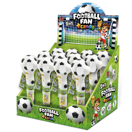 FOOTBAL FAN CANDY 5g ventilátor s cukríkmi (Balenie:12ks 1ks od 1,10eur)