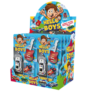 HELLO BOYS 16,5g cukrovinka s hračkou (Balenie:12ks 1ks od 0,57eur)
