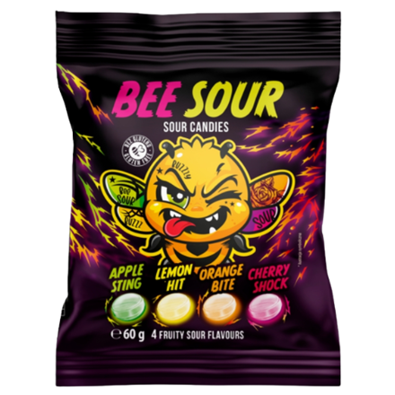 BEE SOUR 60g superkyslé cukríky