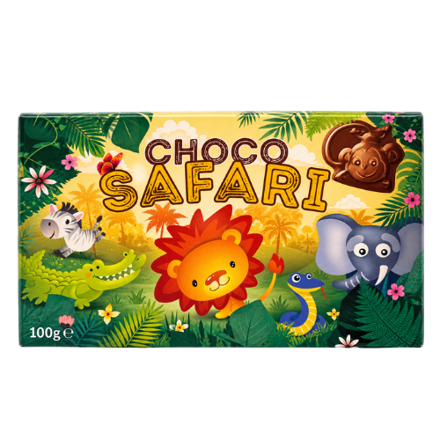 CHOCO SAFARI 100g mliečna čokoláda (3D figúrky)