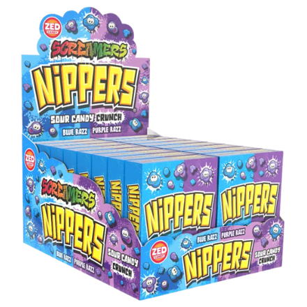 NIPPERS BLUE&PURE 50g ovocné cukríky (Balenie:16ks 1ks=0,85eur)
