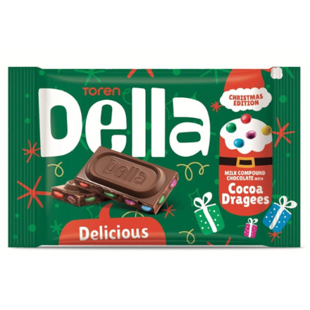 DELLA CHRISTMAS 52g čokoláda s lentilkami
