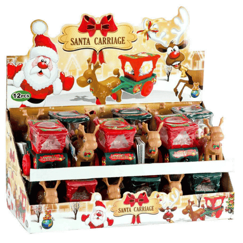 SANTA CARRIAGE 10g hračka s cukríkmi (Balenie:12ks 1ks od 1,25eur)