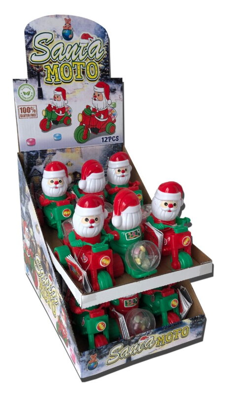 SANTA MOTO 10g hračka s cukríkmi (balenie:12ks 1ks=1,35eur) SANTA MOTO 10g hračka s cukríkmi (balenie:12ks 1ks=1,35eur)