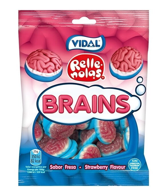 VIDAL BRAINS 90g plnené želé cukríky VIDAL BRAINS 90g plnené želé cukríky