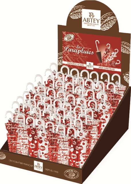 ABTEY DÁŽDNIK LOVE 12g mliečne čokoládky (Balenie:70ks 1ks=0,45ur) ABTEY DÁŽDNIK LOVE 12g mliečne čokoládky (Balenie:70ks 1ks=0,45ur)