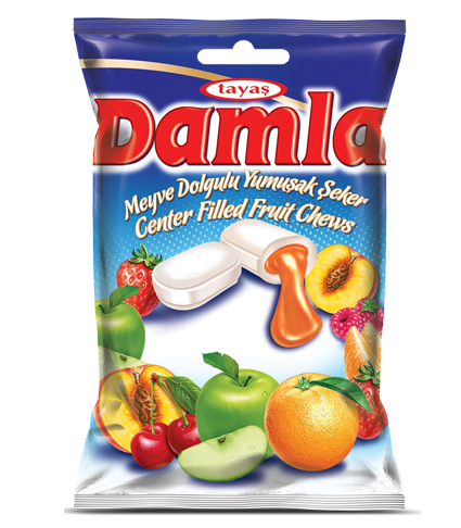 DAMLA FRUIT MIX 90g ovocné cukríky DAMLA FRUIT MIX 90g ovocné cukríky