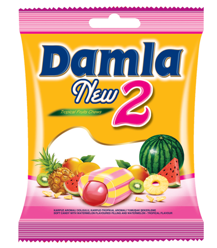DAMLA NEW2 90g tropické ovocné cukríky DAMLA NEW2 90g tropické ovocné cukríky