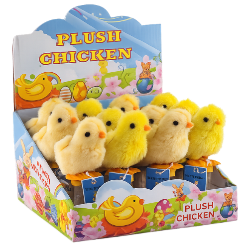 PLUSH CHICKEN 10g hračka+cukríky (Balenie:12ks 1ks=0,99eur)
