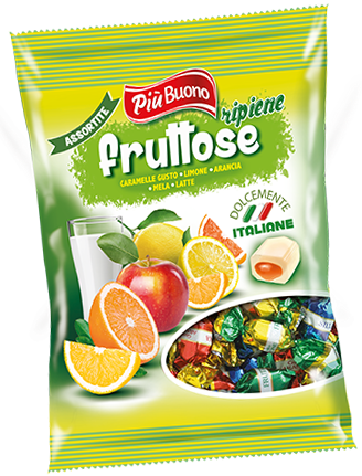 PIU BUONO FRUTTOSE 175g ovocné cukríky