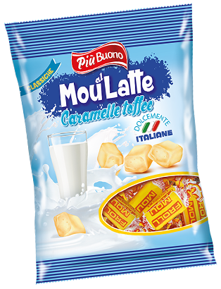 PIU BUONO MAU LATTE 175g mliečne cukríky