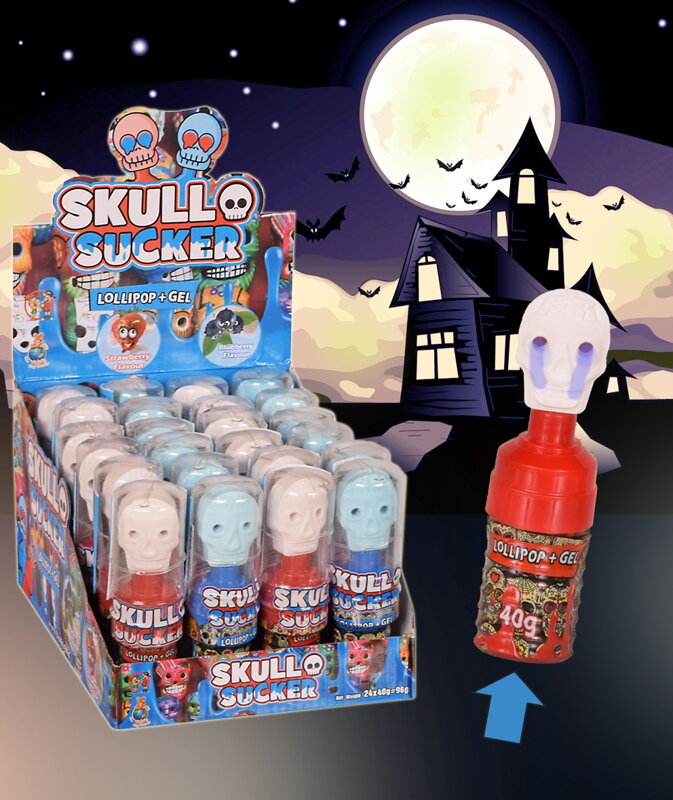 SKULLS SUCKER 40g lízatko s gélom (Balenie: 24ks 1ks = 0,79eur) SKULLS SUCKER 40g lízatko s gélom (Balenie: 24ks 1ks = 0,79eur)
