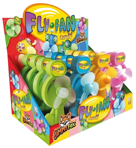 FLY FUN 5g ventilátor s cukríkmi (Balenie:16ks 1ks od 0,85eur) FLY FUN 5g ventilátor s cukríkmi (Balenie:16ks 1ks od 0,85eur)