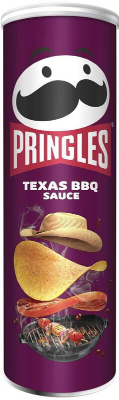 PRINGLES TEXAS BBQ 165g slaninové chipsy PRINGLES TEXAS BBQ 165g slaninové chipsy